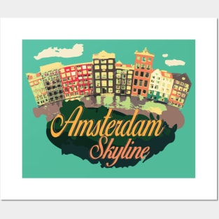 Amsterdam skyline Posters and Art